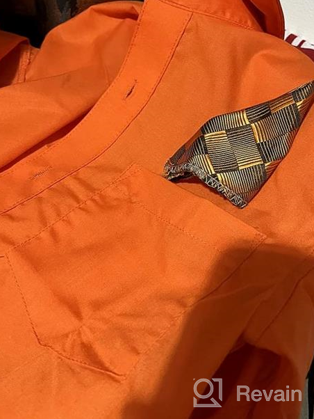 img 1 attached to Long Sleeve Button Down Shirt with Tie and Pocket Square Combo Set for Boys by AXNY review by David Nelson