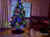 img 1 attached to SHareconn 6Ft Prelit Premium Artificial Hinged Christmas Tree With 330 Warm White & Multi-Color Lights, 1018 Branch Tips And Foldable Metal Stand, Perfect Choice For Xmas Decoration, 6 FT review by Reginald Holman