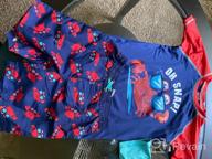 img 1 attached to Infant/Toddler/Little Boys' 2-Piece Rash Guard 👶 and Trunk Swimsuit Set by Quad Seven Boys review by Curtis Thilges