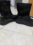 картинка 1 прикреплена к отзыву Men'S Winter Snow Boots: SILENTCARE Mid-Calf Fur Warm Waterproof Slip On Outdoor Athletic Shoes. от Evan Calvert