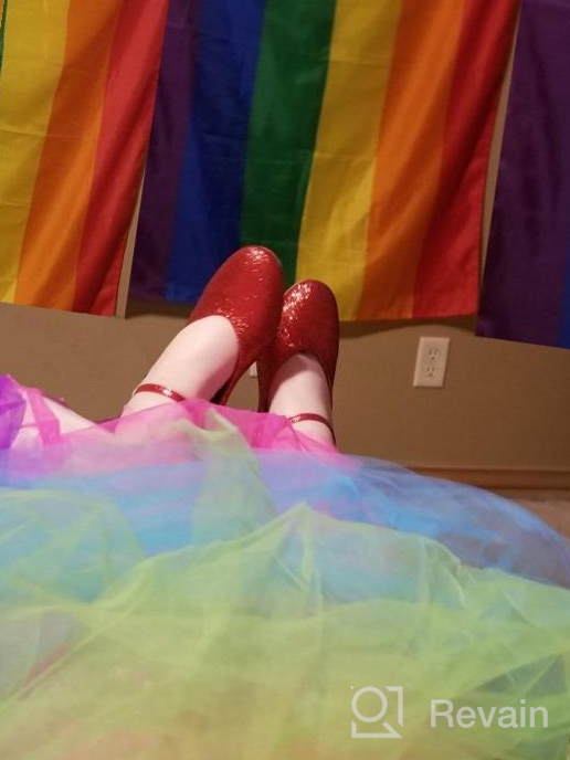 img 1 attached to 💃 CoutureBridal® Long Tutu Rainbow Tulle Skirt for Women - Fluffy Performance Skirt review by Jacob Morrison