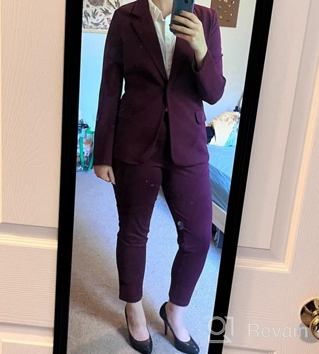 img 1 attached to Professional And Stylish: Marycrafts Women'S Business Blazer And Pant Suit Set For The Workplace review by Joe Lantz