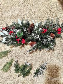img 5 attached to Deck The Halls With HiiARug'S 26 Inch Christmas Mailbox Swag - Faux Pine, Berries & Cones For Festive Outdoor Decor