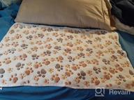 img 1 attached to Cuddly Dono Soft Fleece Pet Blanket Pack With Cute Bone & Paw Print Design - Perfect For Cozy Sleep & Warmth For Puppies, Kittens & Dogs review by Anil Jaimes