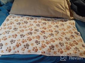 img 8 attached to Cuddly Dono Soft Fleece Pet Blanket Pack With Cute Bone & Paw Print Design - Perfect For Cozy Sleep & Warmth For Puppies, Kittens & Dogs