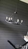 img 1 attached to Sonoro Black Chandelier - Rustic Industrial Modern Fixture with 13 Bulbs for Dining Room or Entryway review by Michael Hemmig