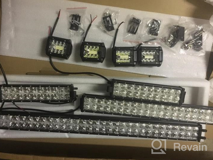 img 1 attached to Autofeel LED Light Bar Combo Kit - 52 Inch + 32 Inch 35000LM Flood Spot Beam With 4" LED Light Pods For Trucks, UTVs, And Boats review by Eric Fish