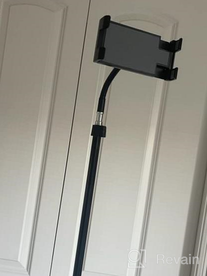 img 1 attached to Aureday 67" Height Adjustable IPad Tripod Stand With Extendable Holder For 4.7"-12.9" Devices - Perfect For IPad Mini, IPad Air, IPad Pro, Kindle, Switch, Smartphones And More review by Jeff Talcott