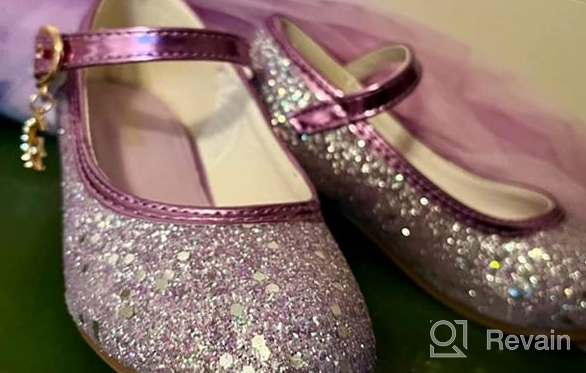 img 1 attached to ALPHELIGANCE Sparkling Girls' Flats for Parties - Mary Jane Princess Dress Shoes review by Laura Russell