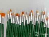img 1 attached to AUREUO All-Purpose Paint Brush Set Value Pack 25 PCS - 18 Nylon, 5 Bristle And 2 Foam Painting Brushes For Acrylic, Oil, Watercolor, Canvas, Paper, Face, Body, Nail, Rock, Model & DIY Crafts review by James Sevenfourgd