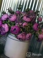 img 1 attached to Vintage Artificial Peony Bouquet - Luyue New Green Silk Flowers review by Carrie Stolhanske