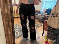 img 1 attached to High Waisted Baggy Distressed Women'S Boyfriend Jeans With Wide Legs - Genleck'S Y2K Mom Jeans For A Loose And Ripped Look review by Misty Caldwell