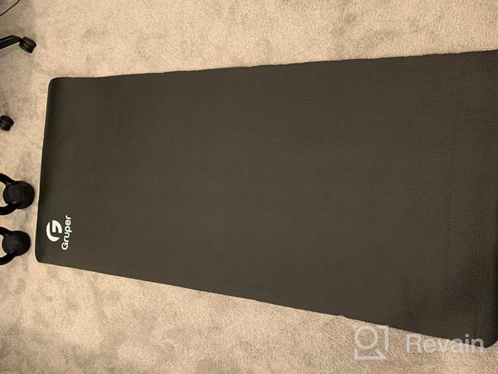 img 1 attached to Premium Thick Yoga Mat With Non-Slip Surface, Extra Large 72"L X 32"W Size, Carrying Strap And Bag Included, Ideal For Home Workouts And Fitness, Exercise Mat For Yoga And More review by Melvin Balamani