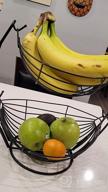 img 1 attached to LAUCHUH Hanging Fruit Bowl for Kitchen Counter Tiered Fruit Stand for Organized Fruit and Vegetable Storage review by Steven Nina
