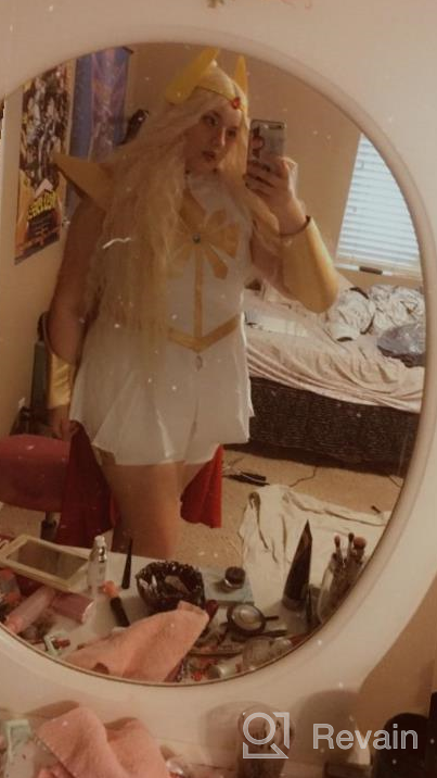 img 1 attached to Power Princess Shera Cosplay Dress In Large White With Red Cloak By C-ZOFEK review by Alex Barnes