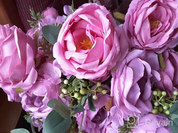 img 1 attached to Stunning Silk Peony Bouquets For Wedding And Home Decor - Veryhome 2-Pack Artificial Flowers review by Nick Moo