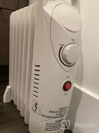 img 1 attached to Stay Cozy With Our Quiet Electric Oil Heater - 700W Radiator With Overheat Protection And 2 Heat Settings For Indoor Use In Bedroom, Office, And Home review by Quinton King