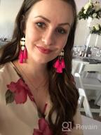 img 1 attached to 💃 Boho Chic Geometric Metal Earrings with Colorful Tassel Statement Dangles review by Hester Gaiser