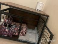 img 1 attached to 🐶 HOOBRO Dog Crate Furniture, Wooden Dog Crate, 3-Door Indoor Dog Kennel, Decorative Mesh Pet Crate End Table for Medium/Small Dog, Chew-Resistant Dog House in Rustic Brown and Black - BF63GW03 review by Kyle Brown