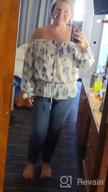 img 1 attached to Floral Off Shoulder Chiffon Blouse With Ruffle Sleeves: Casual T-Shirt For Women'S Summer Wardrobe By BLENCOT review by Jason Sluck