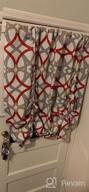 img 1 attached to Transform Your Room With Red And Gray Spiral Geo Trellis Pattern Tie-Up Curtain - Thermal, Insulated, And Blackout review by John Hickey