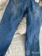 img 1 attached to Women'S Distressed Jeans - Ripped Hole Destroyed Raw Hem Jean Boyfriend Cool Denim Pants By Heipeiwa review by Brandon Garrett