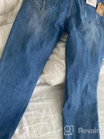 img 5 attached to Women'S Distressed Jeans - Ripped Hole Destroyed Raw Hem Jean Boyfriend Cool Denim Pants By Heipeiwa