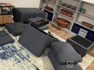img 1 attached to Small Space Sectional Sofa With Ottoman: HONBAY Reversible Dark Grey L-Shaped Couch And Chaise. review by Andre Stephens