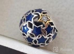 img 6 attached to NINAQUEEN Sterling Silver Charms - Sparkling Night Sky Cubic Zirconia & Blue Enamel, Gift Box Included!