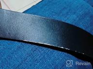 img 1 attached to BISON DENIM Genuine Leather Buckle review by Dhoal Black