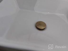 img 5 attached to TRUSTMI Brass Pop Up Sink Drain Stopper with Overflow - Brushed Gold Bathroom Faucet Vessel Vanity Sink Drainer: Stylish and Functional!