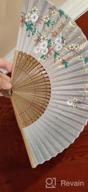 img 1 attached to Blue-A Handmade Chinese/Japanese Folding Fan By Meifan - Perfect For Staying Cool In Style review by Tracy Lazalier