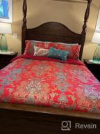 img 1 attached to King Size Jersey Knit Cotton Duvet Cover With Botanical Floral Design – Perfect For Girls And Women'S Room Décor. Get This Pink Floral Bedding Set Including Comforter Cover And 2 Pillow Shams. review by Jordan Perez
