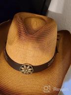 img 1 attached to Melesh Adult Sun Straw Women Men Cowgirl Western Cowboy Hat Colored review by Jeff Kickthedogband