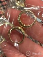 img 1 attached to 14K Gold Small Chunky Huggie Hoop Earrings for Women, Stainless Steel Mini Big Hoop Earrings for Girls review by Brenda Belcher