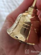 img 1 attached to Solid Brass Hand Bell By Shubhkart - Perfect For Weddings, Events, Alarm & More! review by Danny Kimble