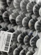 img 1 attached to 14 Pairs 5D Mink False Eyelashes Natural Look Wispy Fluffy Volume Fake Lashes Cat Eye Strip Lash Band Clear Individual Newcally Lashes review by Megan Lucas