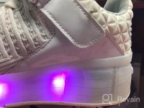 img 5 attached to Ylllu 8099Dan White Boys' Sneakers: Rechargeable Charging Shoes for Ultimate Style and Function