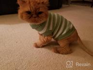 img 1 attached to Soft And Warm Striped Sweater For Cats And Small Dogs - High Stretch, Perfect For Male And Female Kittens - Knitwear Pet Clothes review by Chris Hanson