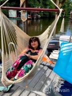 картинка 1 прикреплена к отзыву Experience Total Comfort With The GREENSTELL Hammock Chair: Durable, Soft, And 330 Lbs Weight Capacity - Perfect For Indoor And Outdoor Relaxation от Jana Bramlage