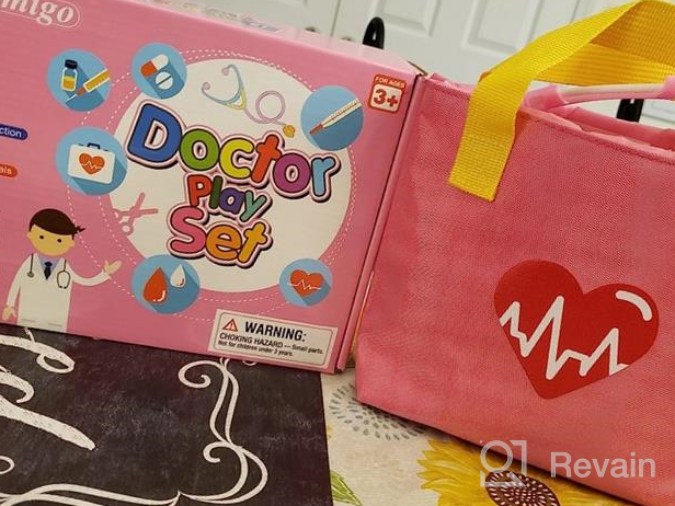 img 1 attached to Get Your Little Ones Excited To Play Pretend With Our Doctor Kit For Kids – Includes Stethoscope And Costume Set! review by Greg Muin