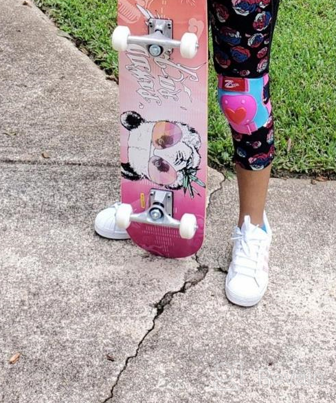 img 1 attached to BELEEV Beginner Skateboard, 31 Inch Complete Skateboard for Kids Teens Adults, 7 🛹 Layer Canadian Maple Double Kick Deck Concave Cruiser Trick Skateboard with All-in-One Skate T-Tool review by Nick Gathings