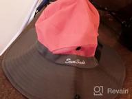 img 1 attached to Women'S Sun Hat Wide Brim Bucket Mesh Boonie Beach Fishing UV Protection Cap review by Dave Goodman