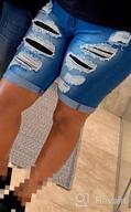 img 1 attached to Women'S High Waisted Ripped Hole Distressed Denim Shorts review by Peter Hallett
