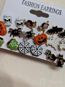 img 7 attached to PHALIN Halloween Earrings: Spooky Pumpkin Earrings for Girls' Jewelry