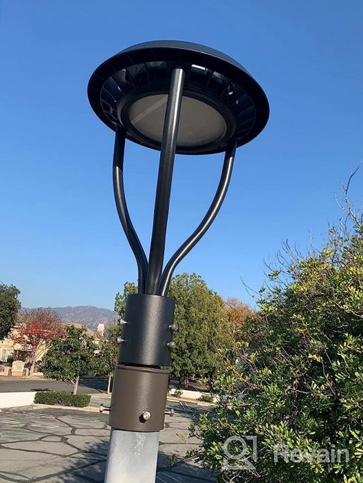 img 1 attached to ETL Listed 8400Lm KUKUPPO 60W LED Post Top Circular Area Pole Light - Perfect For Street, Garden Pathway, Yard, Parking Lots, And Waterproof IP65 Outdoor Lighting [300W Equivalent] review by James Lapa