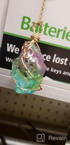 img 5 attached to Ожерелье с кулоном из радужного камня для женщин - Ожерелье-цепочка с неправильным кристаллом кварца от Firstfly
