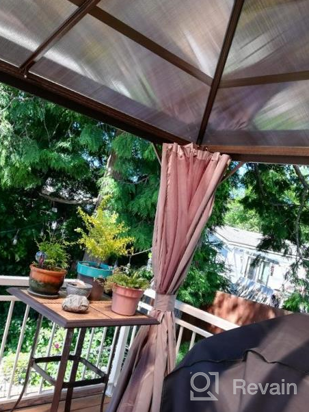 img 1 attached to 🏡 YOLENY 12'x12' Hardtop Gazebo with Polycarbonate Roof, Aluminum Frame and Curtains - Ideal Sunshade for Garden, Patio, Lawns review by Shah Nelson
