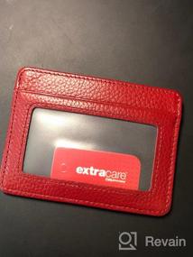 img 8 attached to Slim Leather Credit Card Holder Wallet With ID Window - Minimalist Design