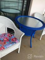 img 1 attached to BrylaneHome Roma All-Weather Resin Wicker Bistro Table Patio Furniture, Lemon Yellow review by Leslie Cyrius